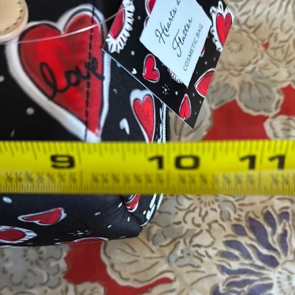 Brighton Love Black and Red Heart Cosmetic Case - Picture 10 of 10